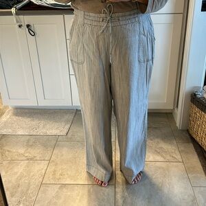 Lane Bryant wide leg linen pants - Size 16w. Black, white & gray